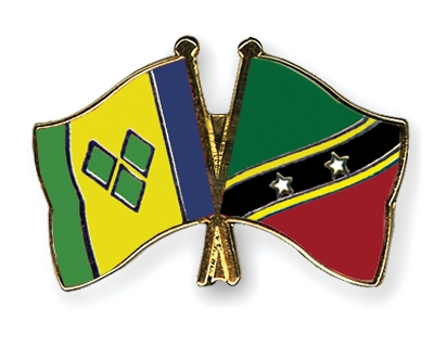 Fahnen Pins St-Vincent-und-die-Grenadinen St-Kitts-und-Nevis