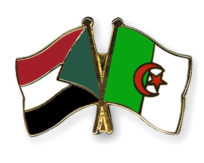 Fahnen Pins Sudan Algerien