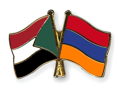 Fahnen Pins Sudan Armenien