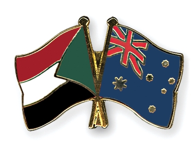 Fahnen Pins Sudan Australien