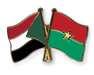 Fahnen Pins Sudan Burkina-Faso