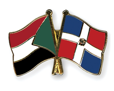 Fahnen Pins Sudan Dominikanische-Republik