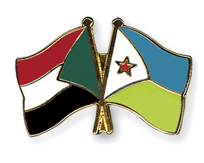 Fahnen Pins Sudan Dschibuti