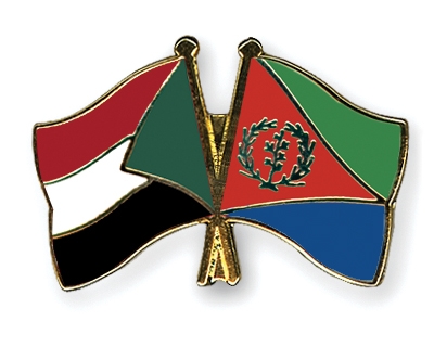 Fahnen Pins Sudan Eritrea