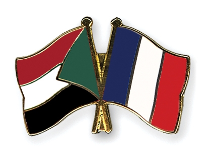 Fahnen Pins Sudan Frankreich