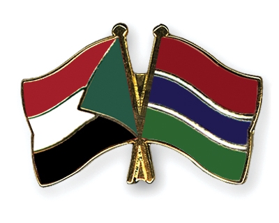 Fahnen Pins Sudan Gambia