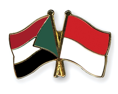 Fahnen Pins Sudan Indonesien