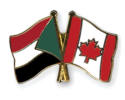 Fahnen Pins Sudan Kanada