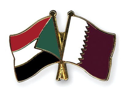 Fahnen Pins Sudan Katar