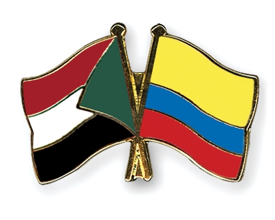 Fahnen Pins Sudan Kolumbien