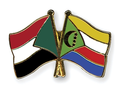 Fahnen Pins Sudan Komoren