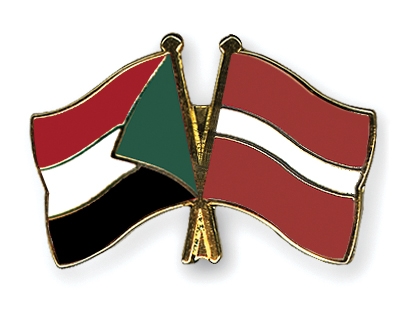 Fahnen Pins Sudan Lettland