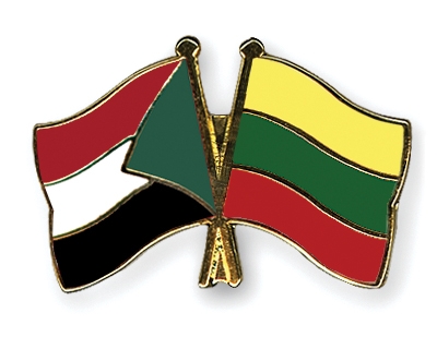 Fahnen Pins Sudan Litauen