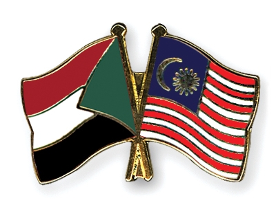 Fahnen Pins Sudan Malaysia