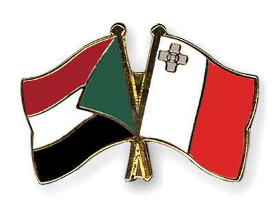 Fahnen Pins Sudan Malta