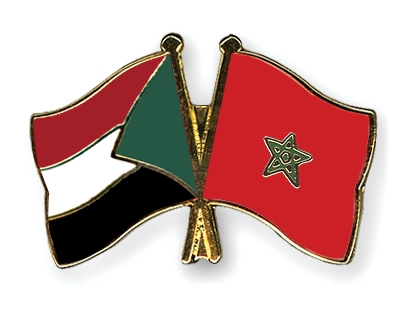 Fahnen Pins Sudan Marokko