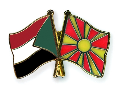 Fahnen Pins Sudan Mazedonien