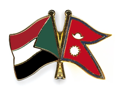 Fahnen Pins Sudan Nepal
