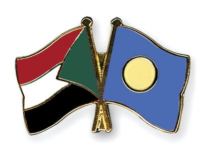 Fahnen Pins Sudan Palau
