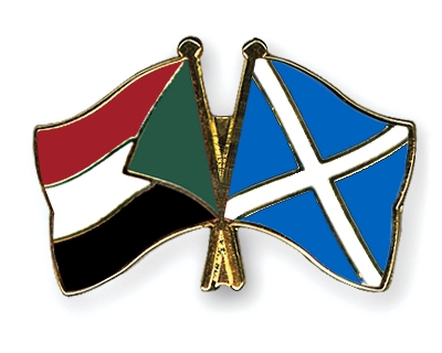 Fahnen Pins Sudan Schottland