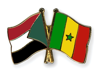 Fahnen Pins Sudan Senegal