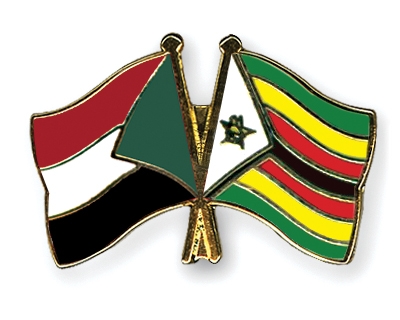 Fahnen Pins Sudan Simbabwe