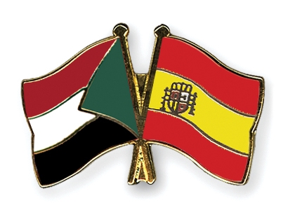 Fahnen Pins Sudan Spanien