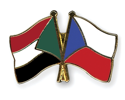 Fahnen Pins Sudan Tschechische-Republik