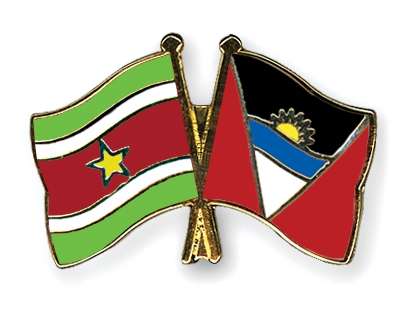 Fahnen Pins Surinam Antigua-und-Barbuda