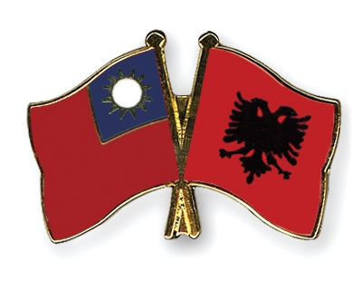 Fahnen Pins Taiwan Albanien