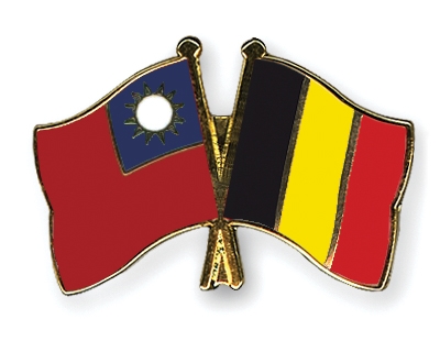 Fahnen Pins Taiwan Belgien