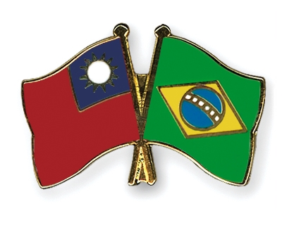 Fahnen Pins Taiwan Brasilien