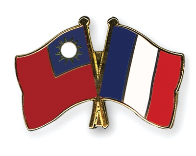 Fahnen Pins Taiwan Frankreich