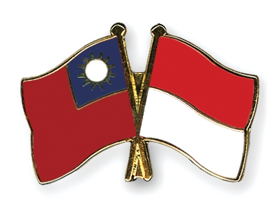 Fahnen Pins Taiwan Indonesien