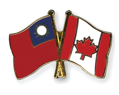 Fahnen Pins Taiwan Kanada