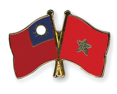 Fahnen Pins Taiwan Marokko