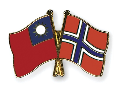 Fahnen Pins Taiwan Norwegen