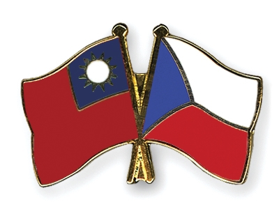 Fahnen Pins Taiwan Tschechische-Republik