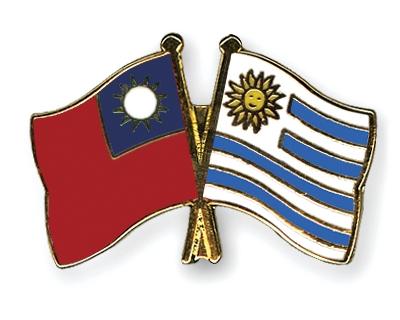 Fahnen Pins Taiwan Uruguay