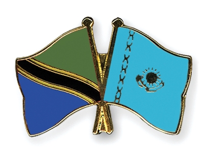 Fahnen Pins Tansania Kasachstan