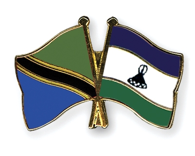 Fahnen Pins Tansania Lesotho