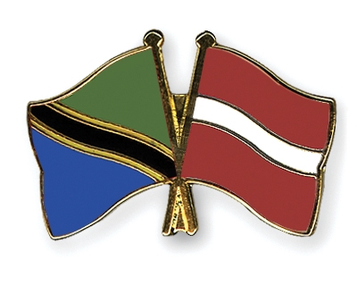 Fahnen Pins Tansania Lettland