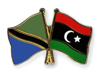 Fahnen Pins Tansania Libyen