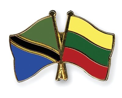 Fahnen Pins Tansania Litauen