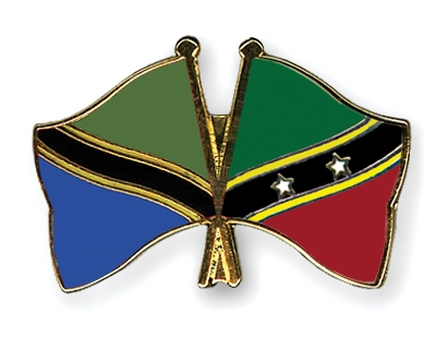 Fahnen Pins Tansania St-Kitts-und-Nevis