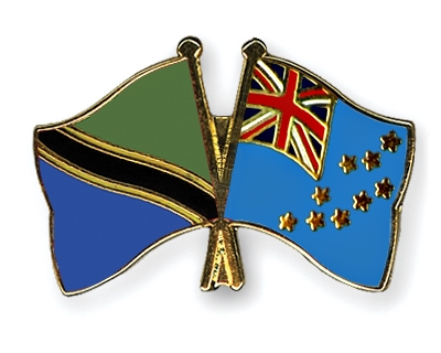 Fahnen Pins Tansania Tuvalu