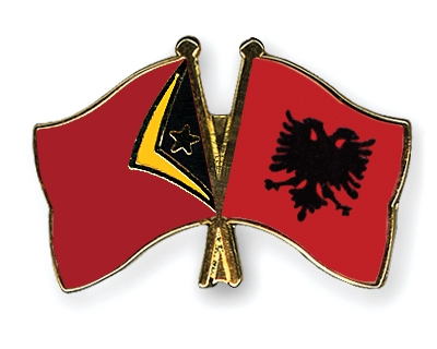 Fahnen Pins Timor-Leste Albanien