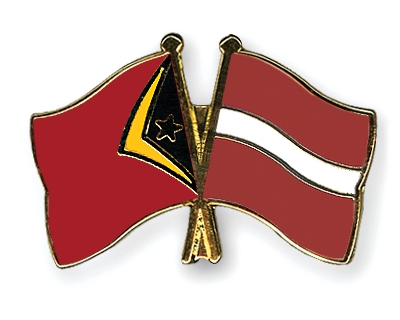 Fahnen Pins Timor-Leste Lettland