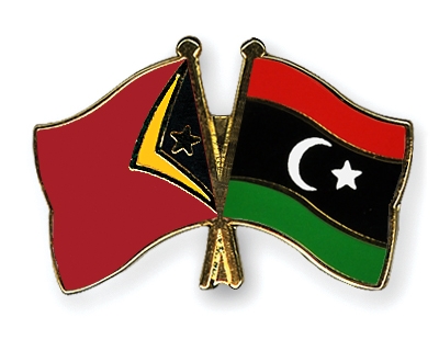 Fahnen Pins Timor-Leste Libyen