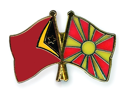 Fahnen Pins Timor-Leste Mazedonien